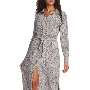 Snake Print Maxi Shirtdress